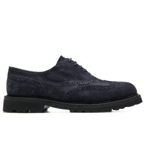 Oxford Wingtip · Veau Velours · Blu