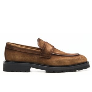 Mocassin Effet Délavé · Veau Velours · Stone
