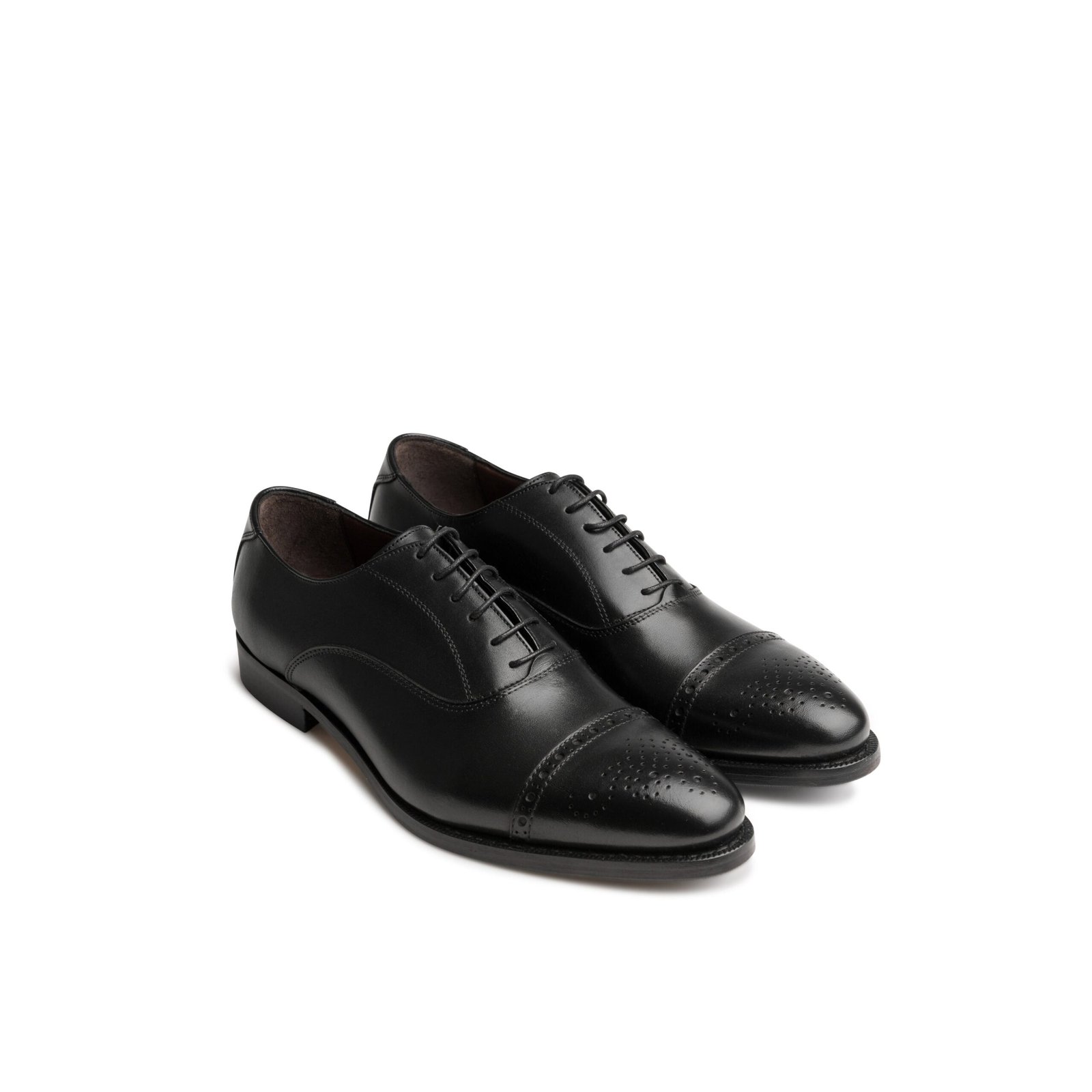 Rossonapoli Oxford Cap Toe Semi-Brogue · Cuir · Nero - Image 2