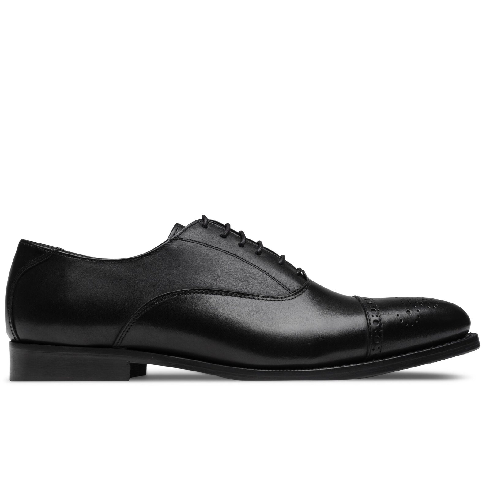 Rossonapoli Oxford Cap Toe Semi-Brogue · Cuir · Nero