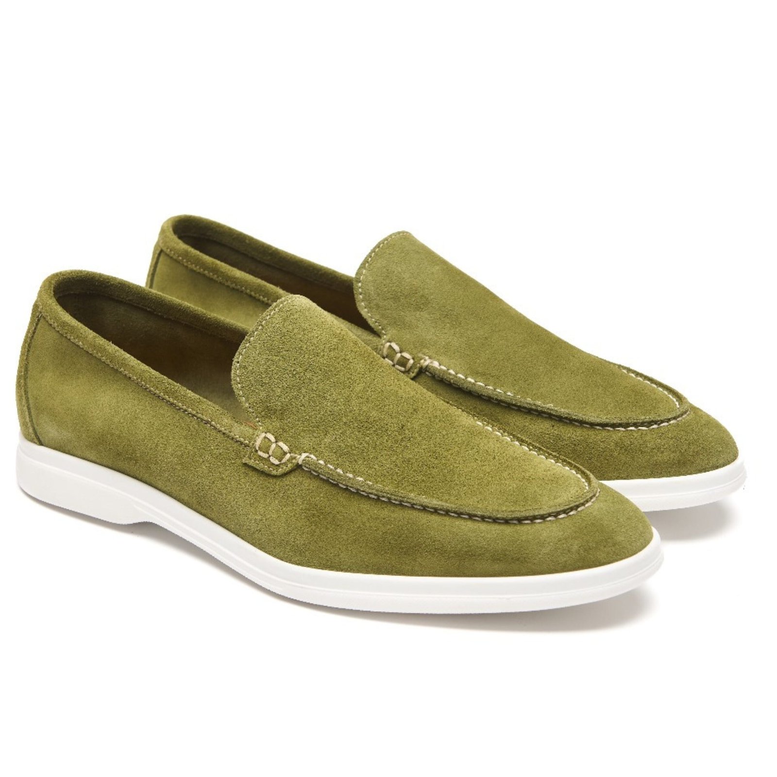 Mocassins Été Daim Italien – Vert Kiwi - Image 2
