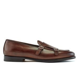 Chaussure Homme - Double Monk Loafer Belge Marrone