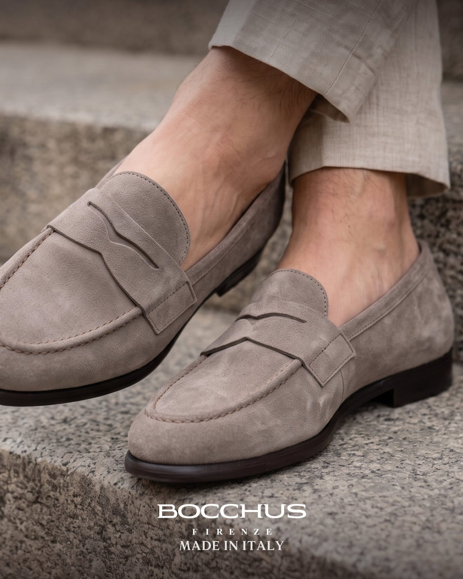 Penny Loafer · Veau Velours · Grigio - Image 5