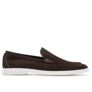 Mocassins Été Daim Italien – Marron Foncé Distinction