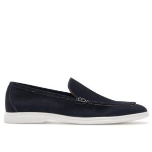 Mocassins Été Daim Italien – Bleu Nuit Prestige