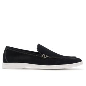 Mocassins Été Daim Italien – Noir Élégance