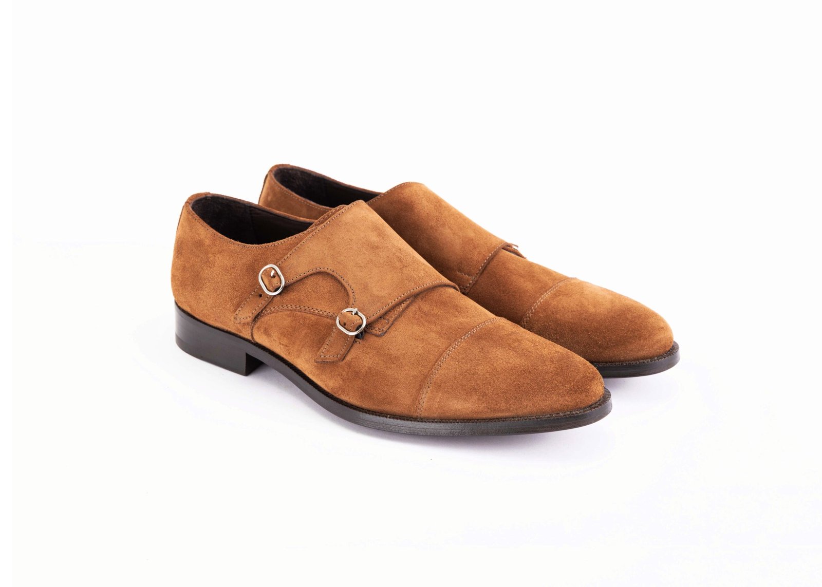 Rossonapoli Double Monk Cap Toe · Daim · Cognac - Image 2