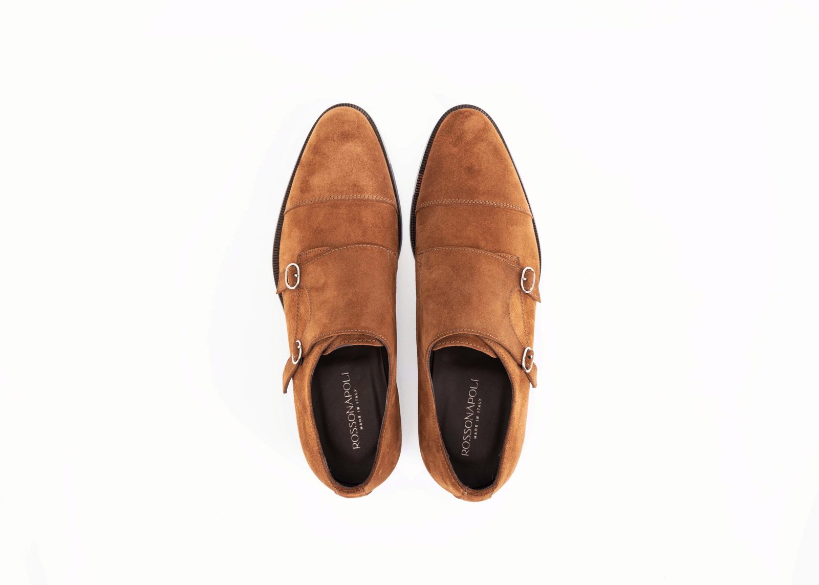 Rossonapoli Double Monk Cap Toe · Daim · Cognac - Image 3