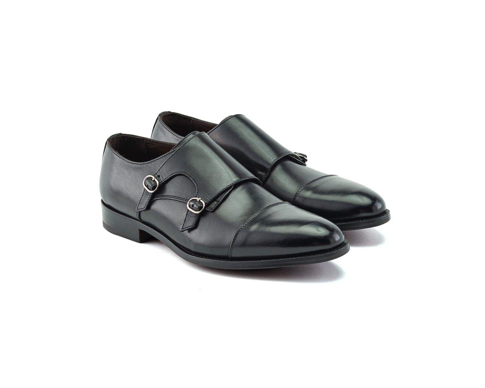 Chaussure Homme - Double Monk Cap Toe Black - Image 2